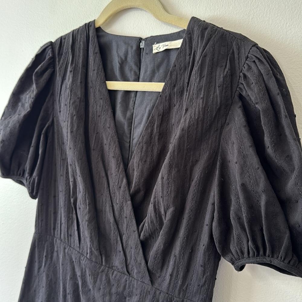 La’Ven Black dress with Ruffles (NWOT) - Picture 4 of 10